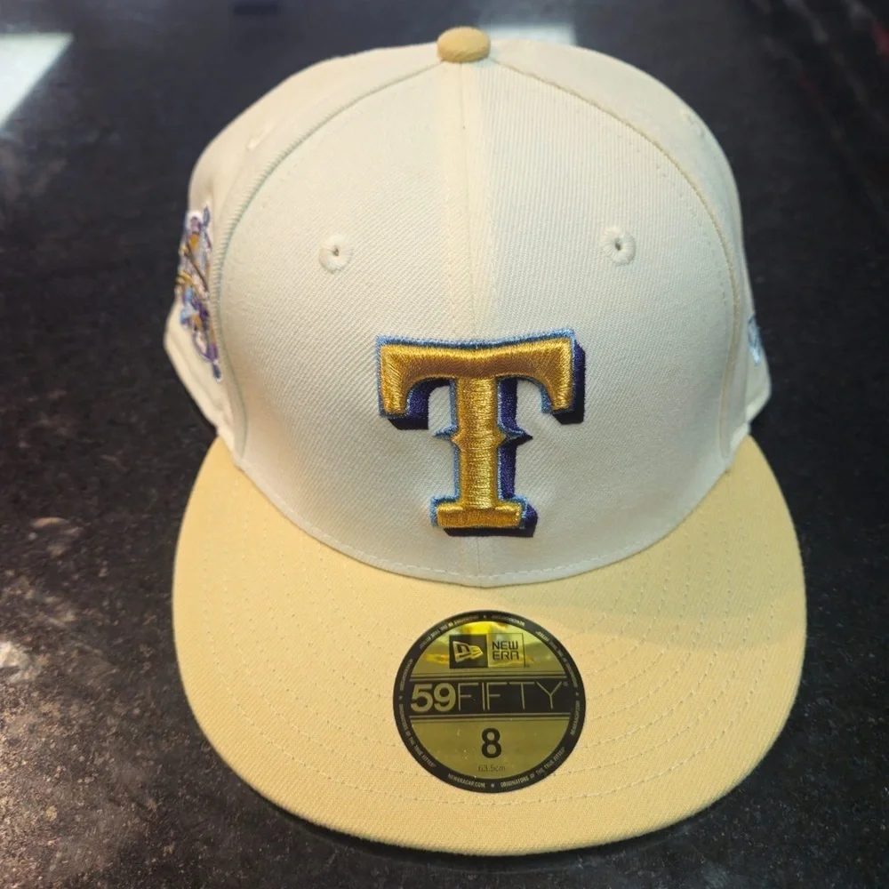 Texas Rangers fitted cap sz &